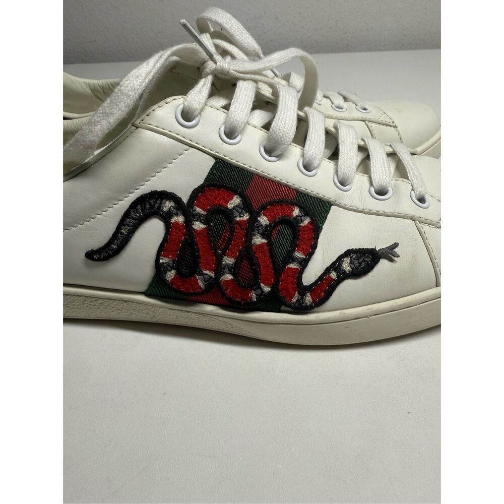 Gucci Ace Embroidered Snake Sneakers Size 42 EU/ 9 US Men’s 10,5 Women’s - Picture 2 of 16